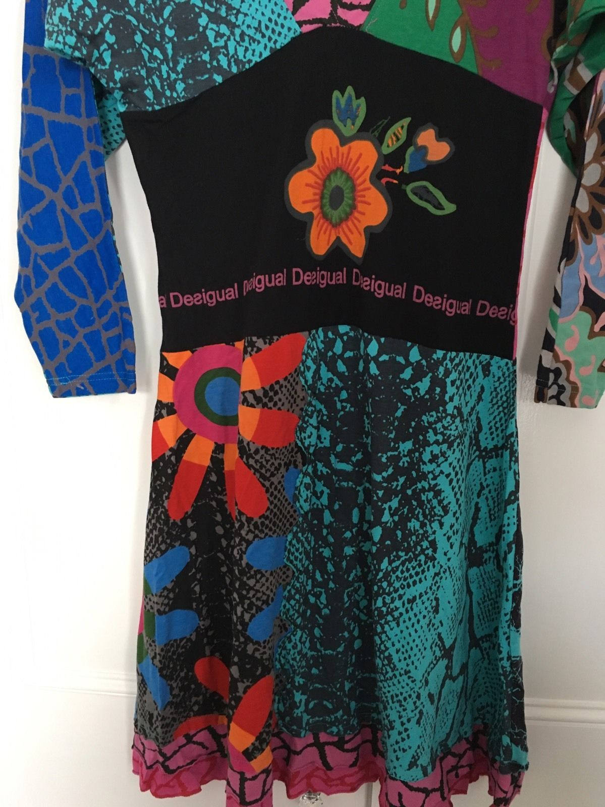 gorgeous Designer Desigual Long Sleeved Dress/tunic. sIZE LARGE Wonkey Donkey Bazaar