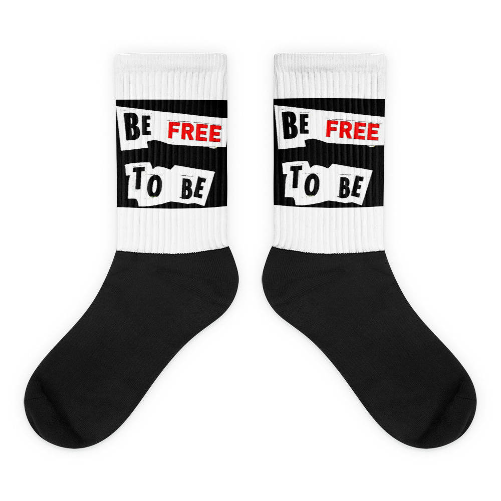 Exclusive Original Design by Aditi-Kali="Be Free to Be" Socks Wonkey Donkey Bazaar