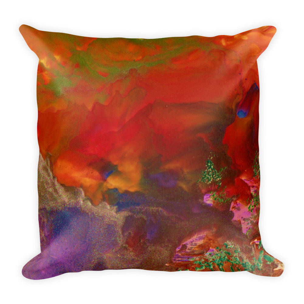 Original Exclusive Designer Square Pillow by Aditi-Kali "Sunrise" Wonkey Donkey Bazaar