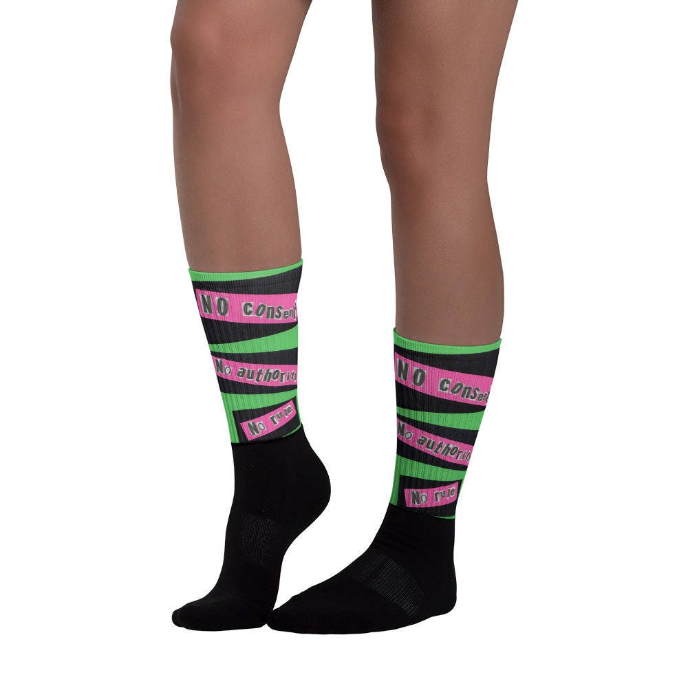Original Exclusive Designer Socks by Aditi-Kali-"No COnsent" Wonkey Donkey Bazaar