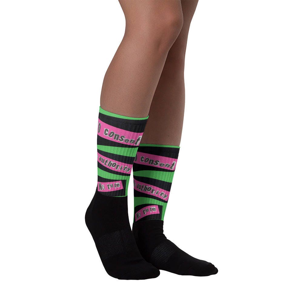 Original Exclusive Designer Socks by Aditi-Kali-"No COnsent" Wonkey Donkey Bazaar