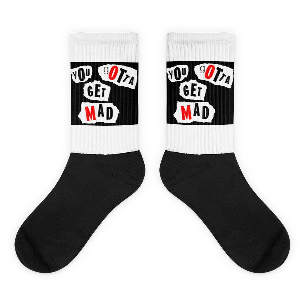 Exclusive Original Designer Socks by Aditi-Kali-"You gotta get mad" Wonkey Donkey Bazaar