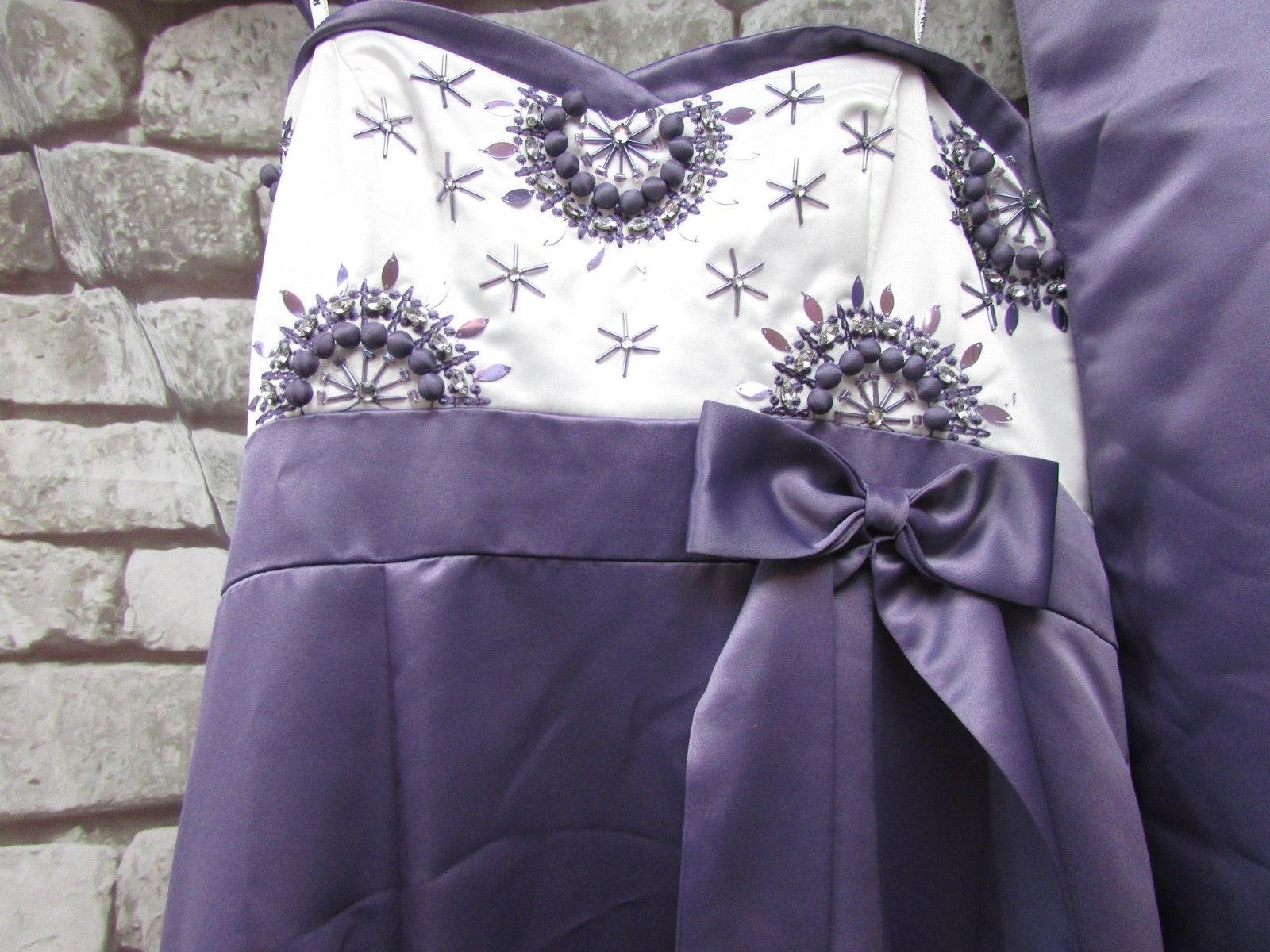 Roman Lilac and white special occassion full length dress with wrap SIZE 14-full length Wonkey Donkey Bazaar