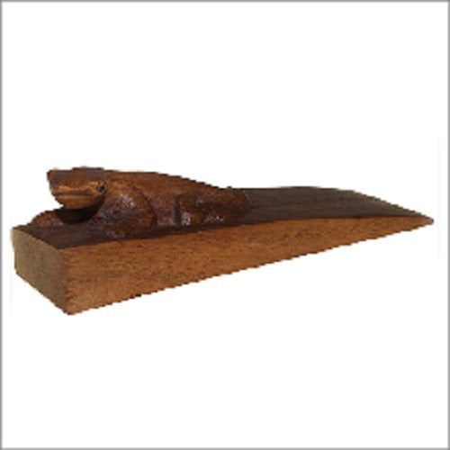 Hand-Carved from 1piece of SUAR wood-Bali Door Stop-LIZARD or cat-Length14cm High-4 cm Wonkey Donkey Bazaar