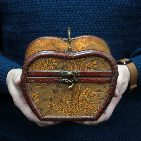Hand-made,wooden, 1920's style Apple 1920's Style Box-perfect gift item for trinkets, jewellery, Wonkey Donkey Bazaar