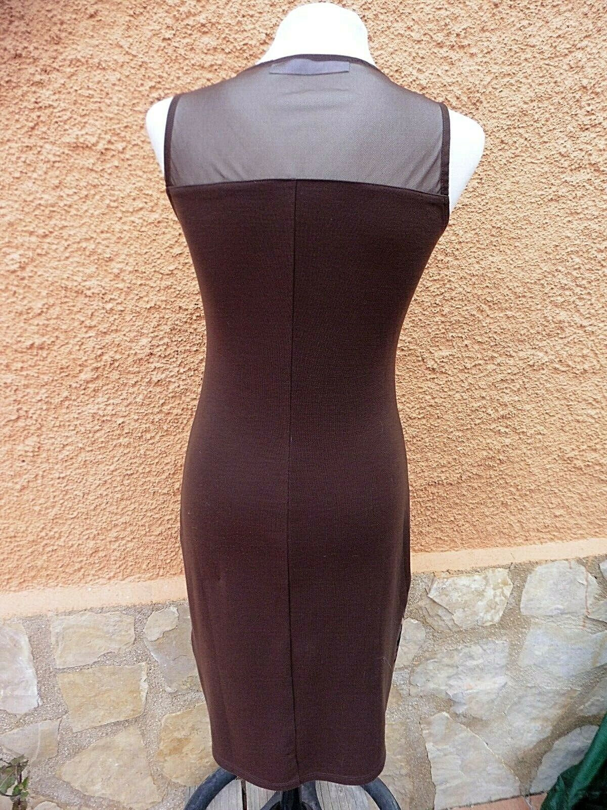 Ladies Desigual (Abasics) Knee Length Grey Stretch Dress Size m-bust36"-boho uk size10 Etsy