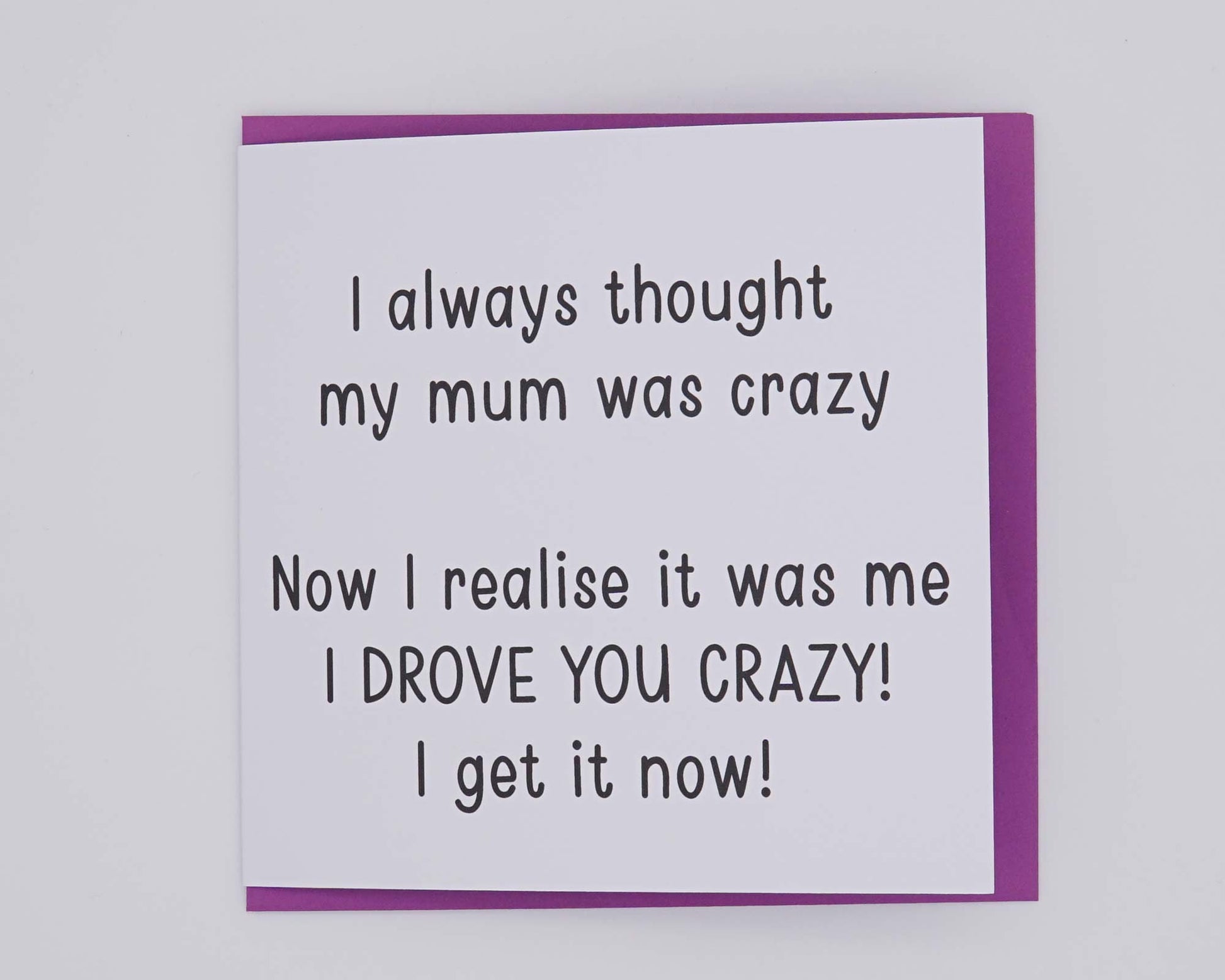Crazy Mum Card I Thought My Mum Was Crazy Morning Cuppa Gifts