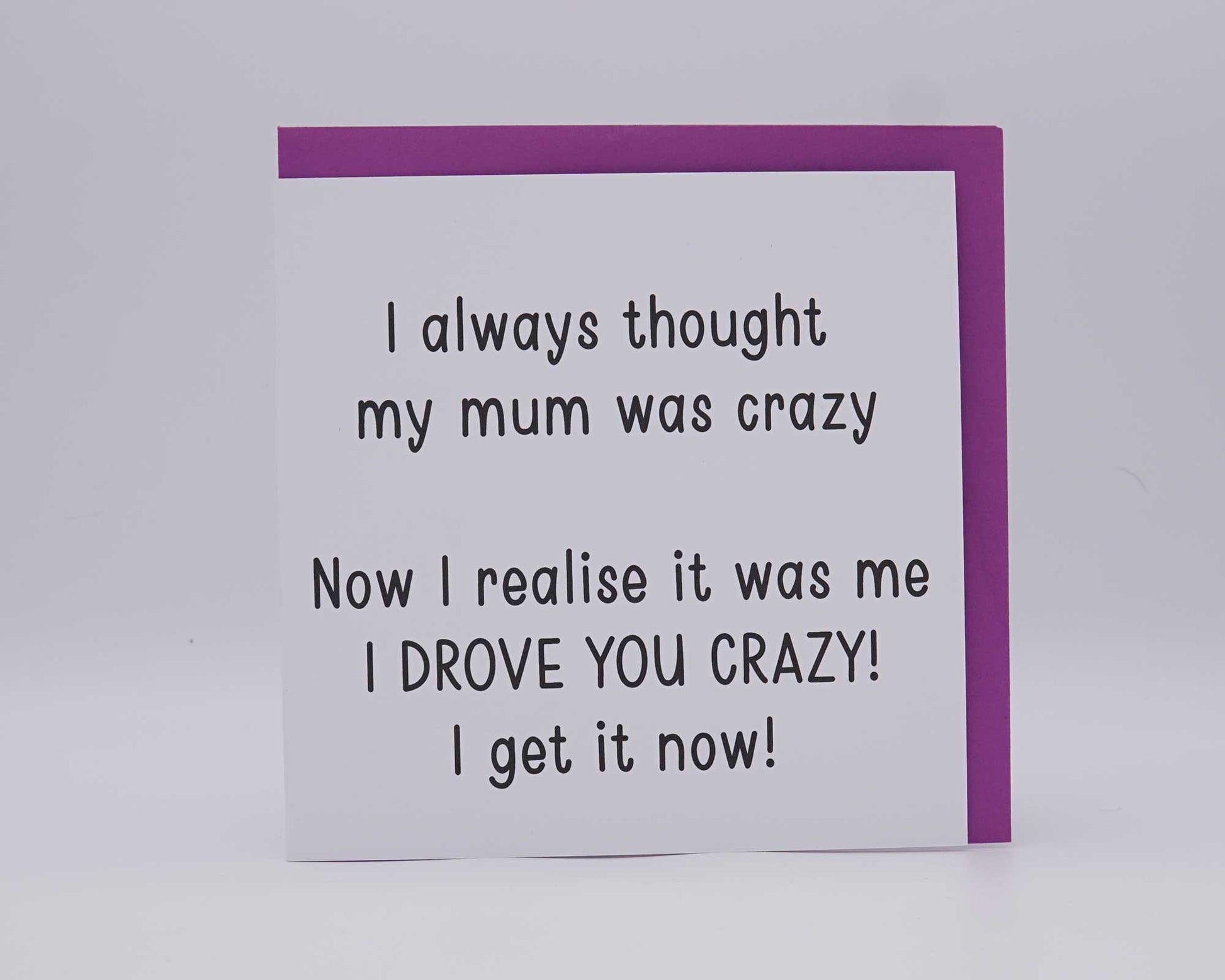 Crazy Mum Card I Thought My Mum Was Crazy Morning Cuppa Gifts