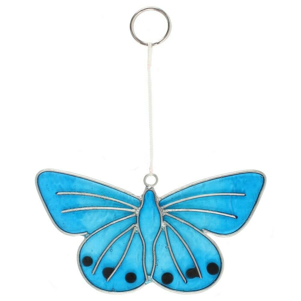 hand-made love/ hippy/ love/ hippy/ individual Chalkhill Blue Butterfly Suncatcher.H:10cm Wonkey Donkey Bazaar
