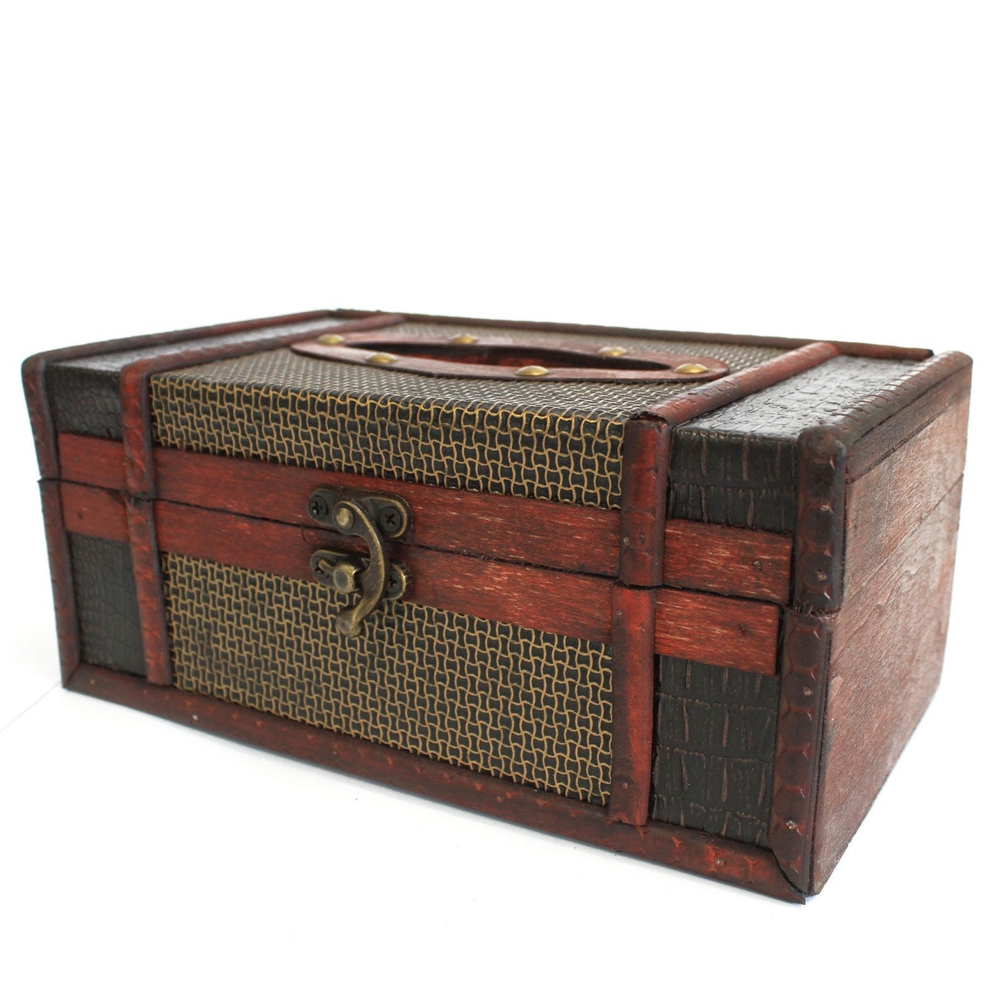 hand-made steampunk/retro  Large Tissue Box Trunk Style-13x22x9.5 (cm) Wonkey Donkey Bazaar