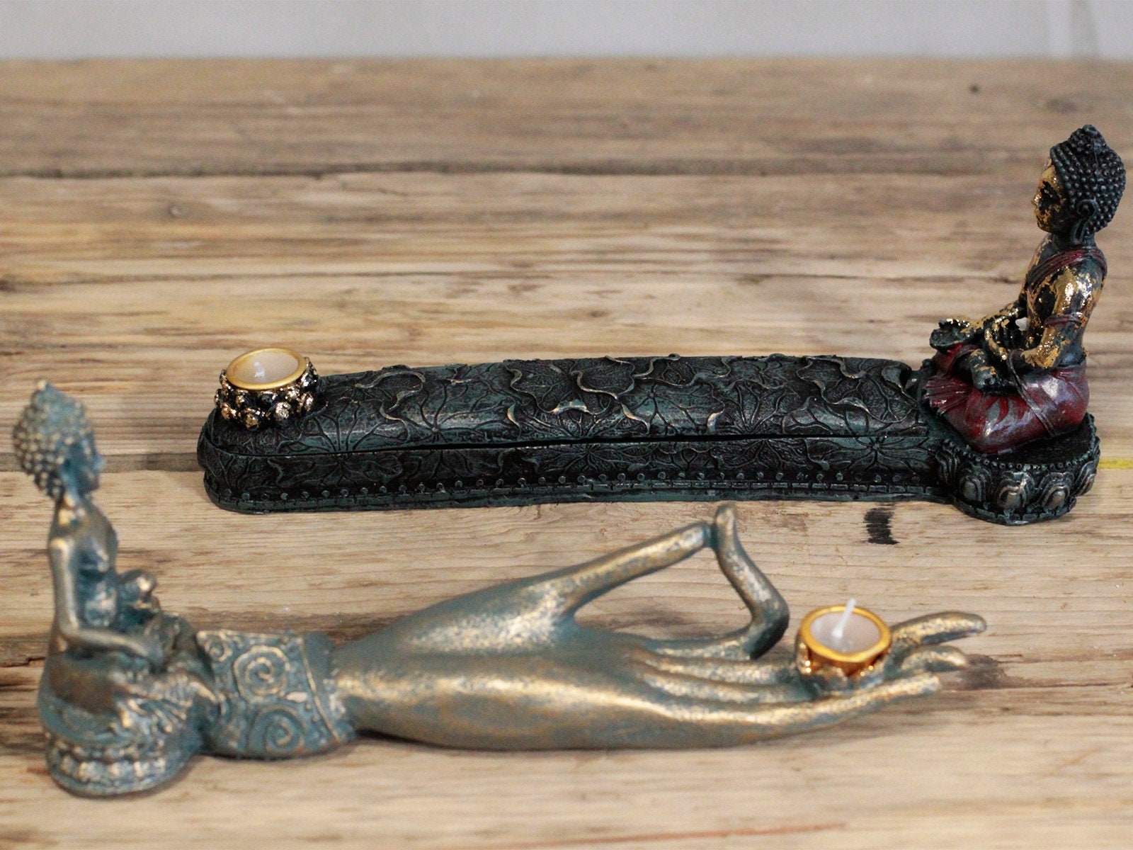 Antique Buddha Collectables-Antique Buddha - HAND Incense Burner -25x7x11 (cm) Wonkey Donkey Bazaar