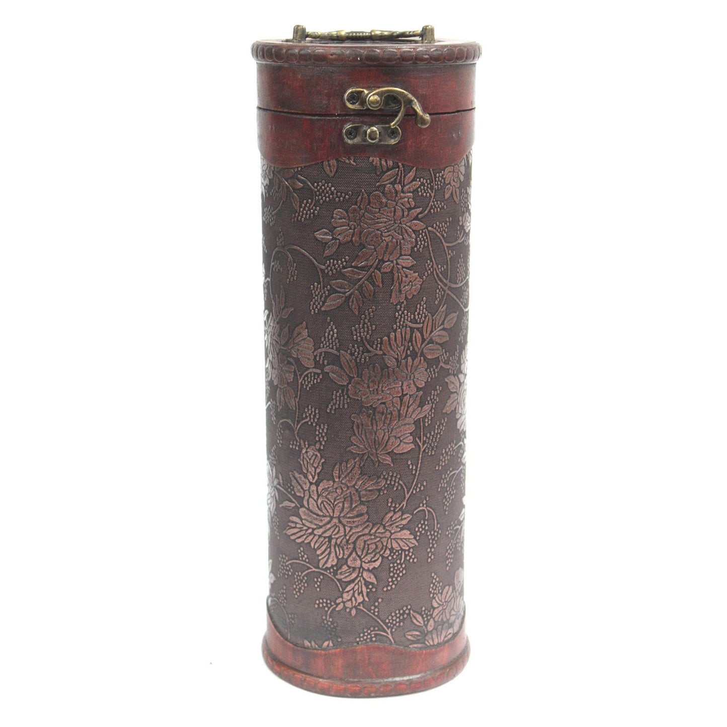 hand-made steampunk Standing Wine Box Antique Wood Tube-32x10 (cm) Wonkey Donkey Bazaar