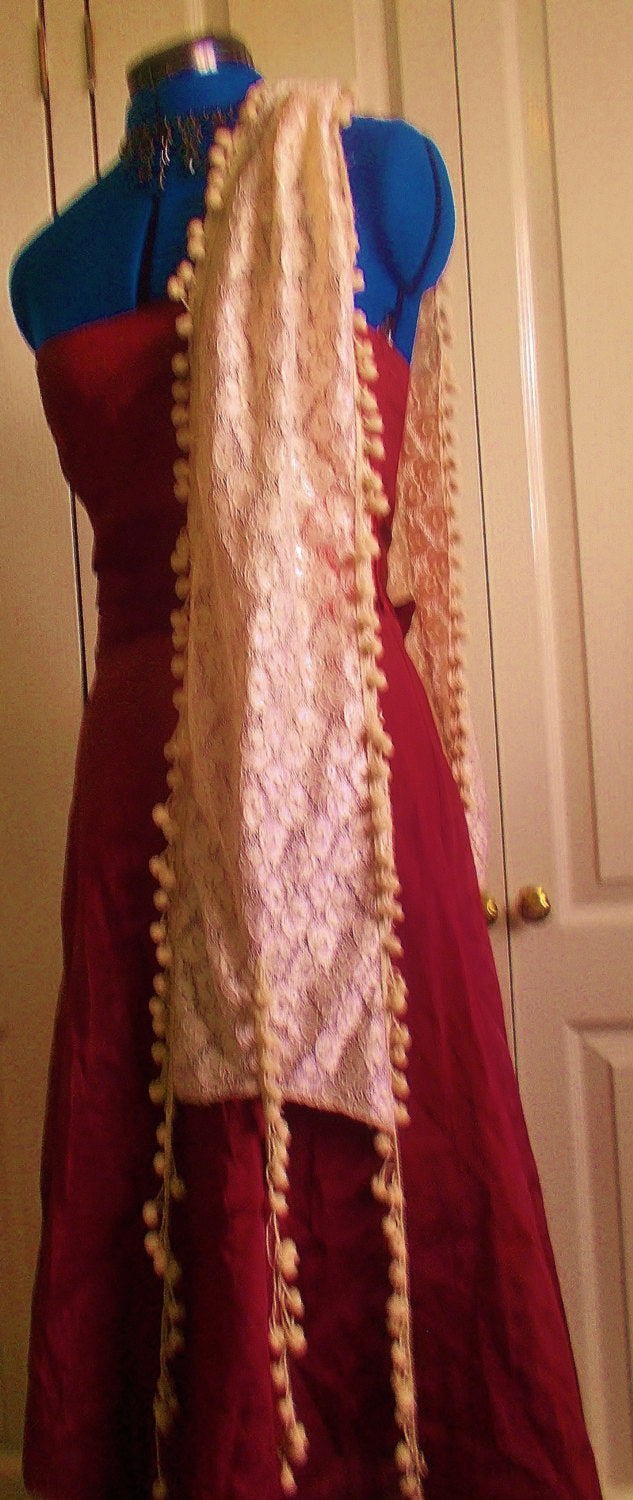 Stunningly elegant  Vintage Glam Deep Red Taffeta Designer/ Evening/ Occasion Dress.. Size 10 Wonkey Donkey Bazaar