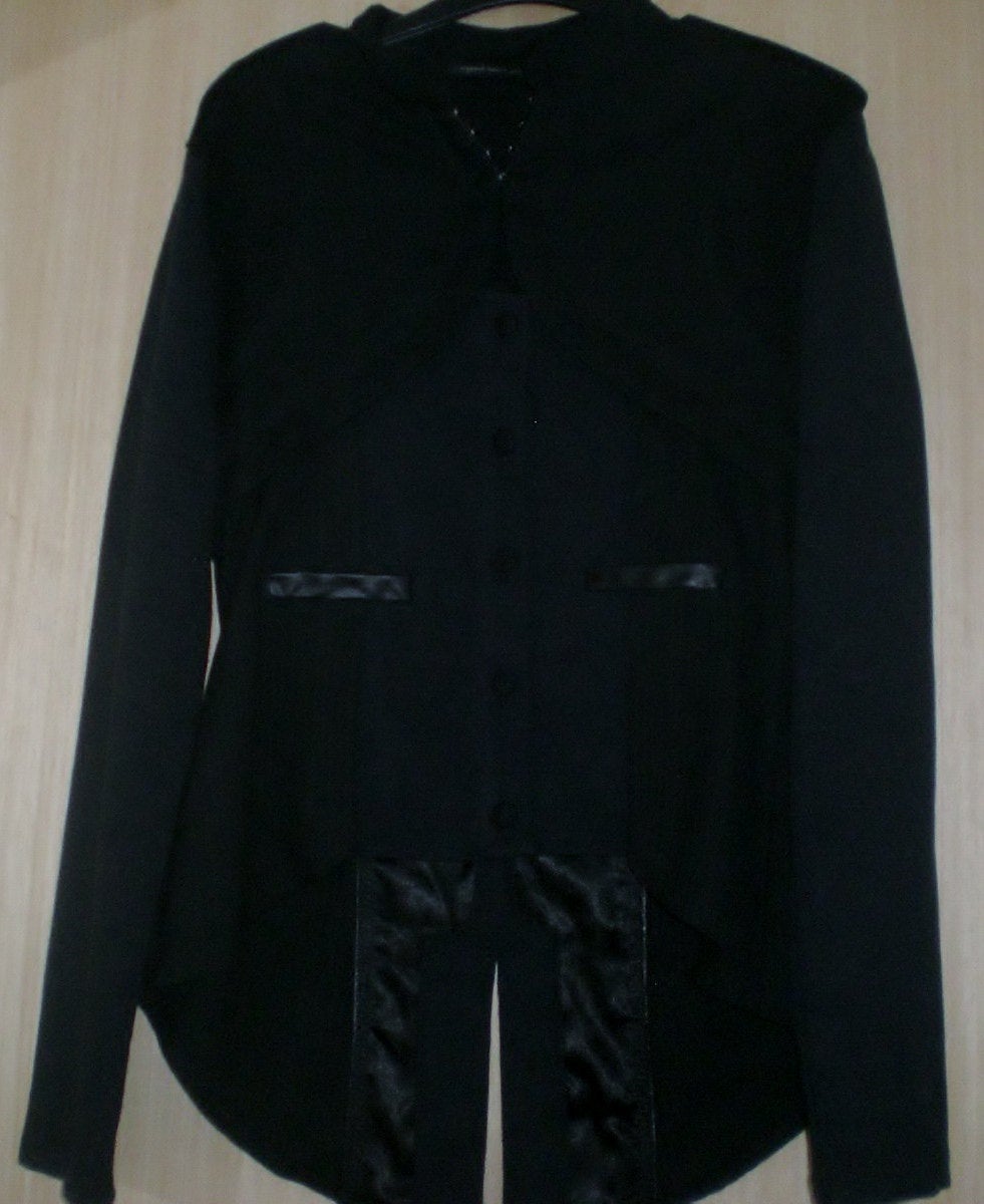 Vintage black/grey morning jacket/tailcoats fancy dress or goth style- Ladies size 12-14 /Unisex Wonkey Donkey Bazaar
