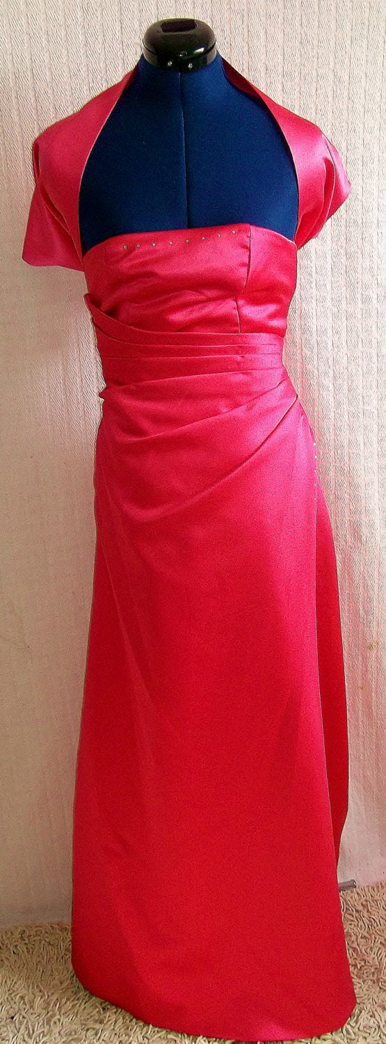 Pink-"Material Girl "Vintage Eve Gown & stole..Hollywood Glam, Wedding Dress Wonkey Donkey Bazaar