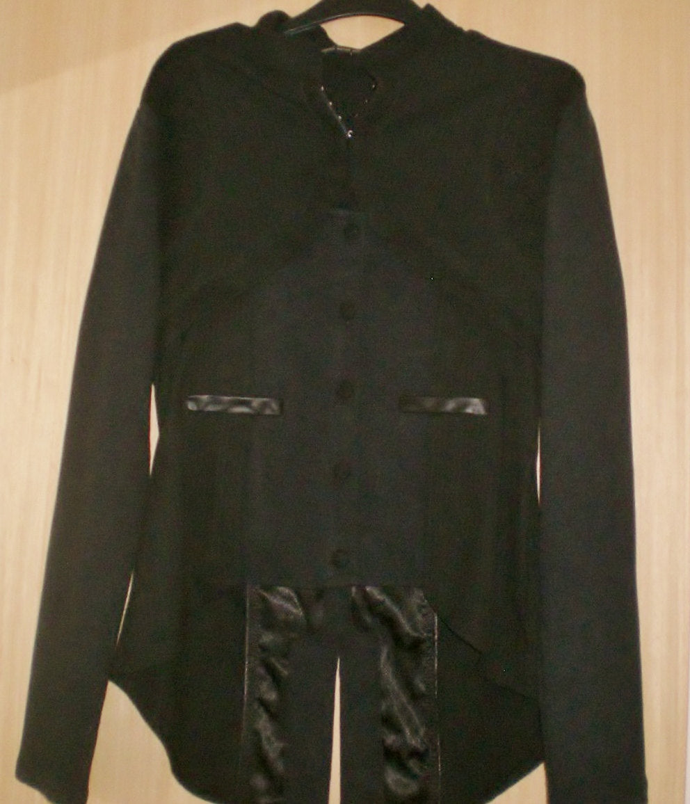 Vintage black/grey morning jacket/tailcoats fancy dress or goth style- Ladies size 12-14 /Unisex Wonkey Donkey Bazaar