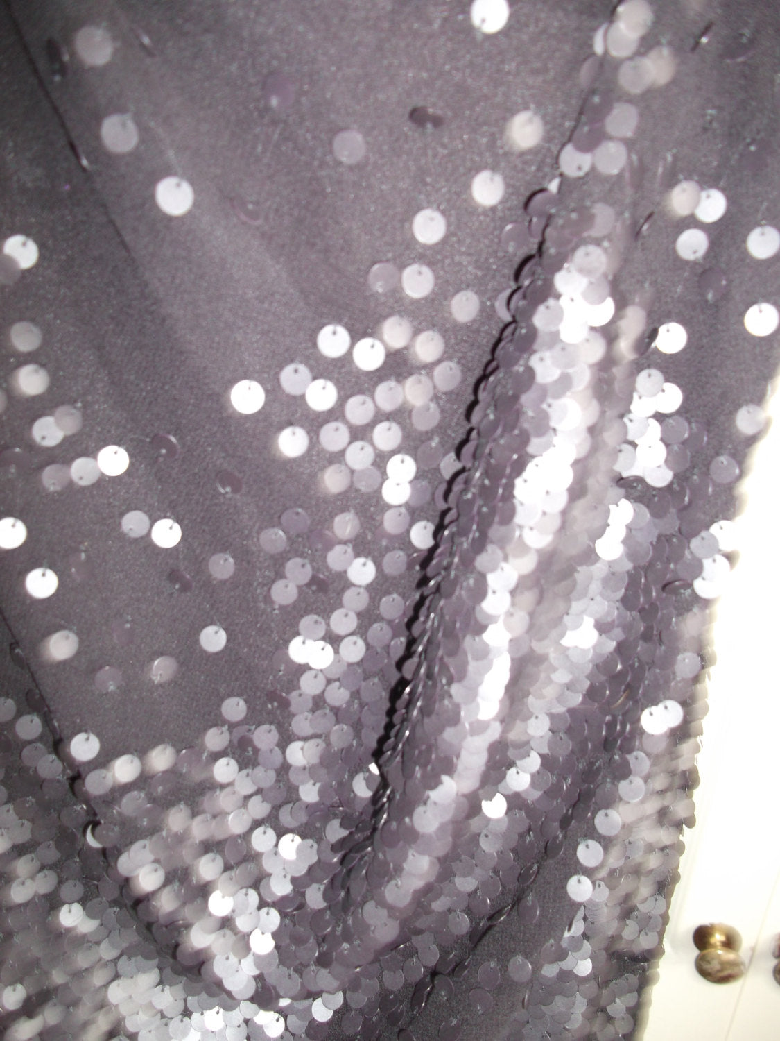 Access your inner DIva -Retro  'little black dress' size 12, drapes, sleeveless, dull sequins Wonkey Donkey Bazaar