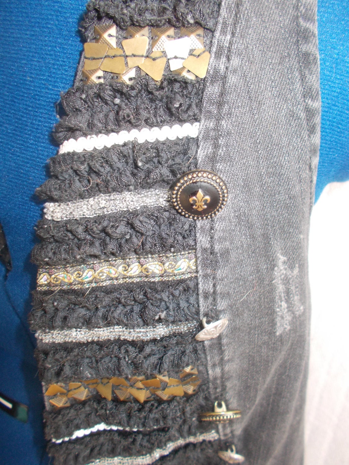 well funky Vintage waistcoat,,with unusual braided front Size small 8/10.. Wonkey Donkey Bazaar