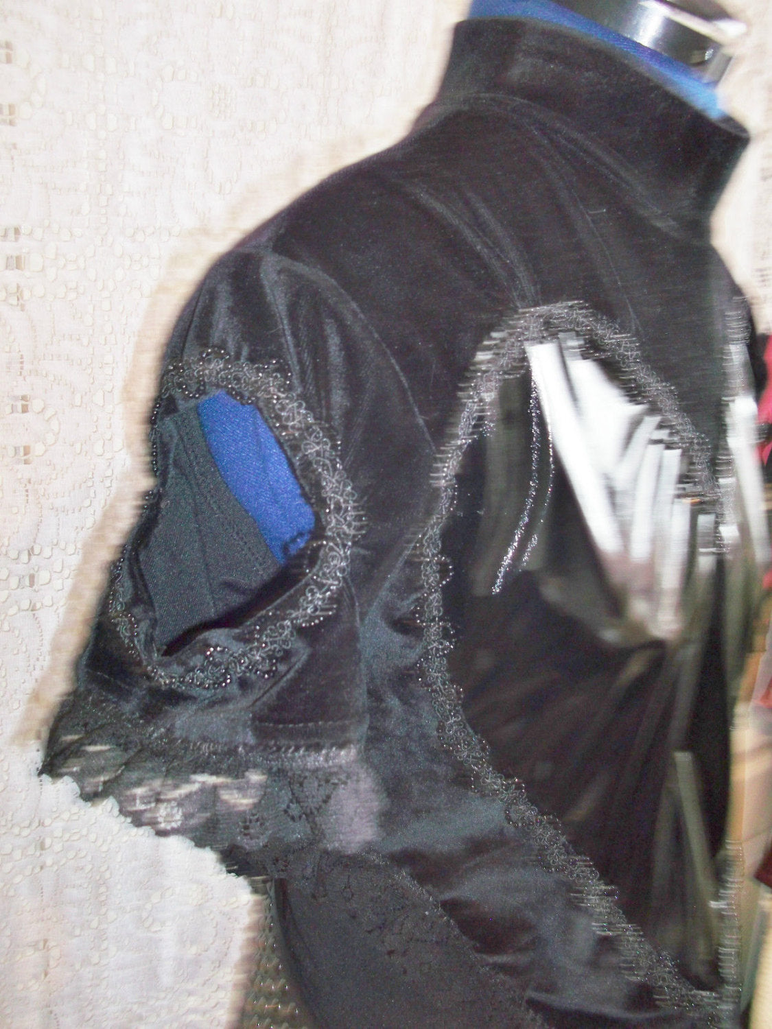 PUNK /gothROCK bespoke ORIGINAL velvet/pvc heart top. size10.cut-out back design. one off. Wonkey Donkey Bazaar