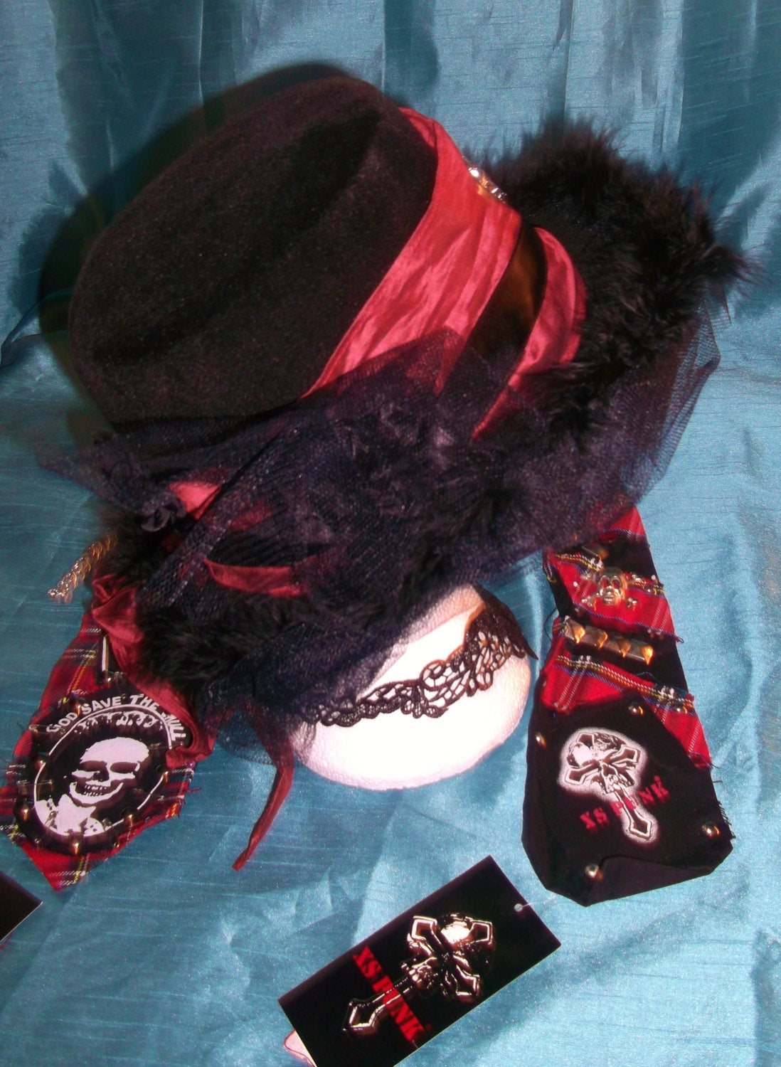 Bespoke SteamPunk rounded velvet top hat-dusky-pink-taffeta-fabric-embellishments, feathers Wonkey Donkey Bazaar