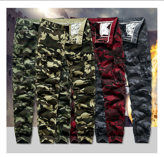 Multi Pocket camouflage  outdoor big size fashion casual washed cargo long pants FashionExpress