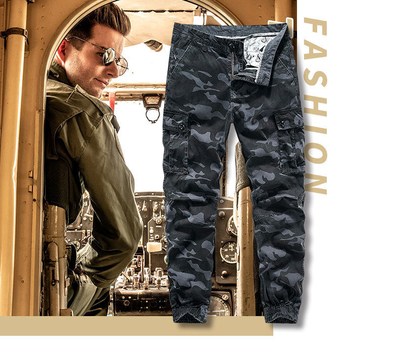 Multi Pocket camouflage  outdoor big size fashion casual washed cargo long pants FashionExpress