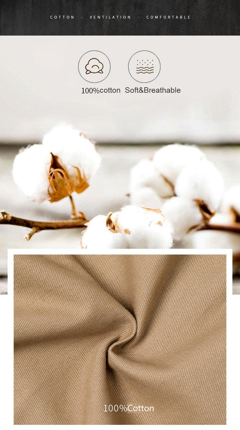 Men Pure cotton washed Multi Pocket Cargo Pants FashionExpress