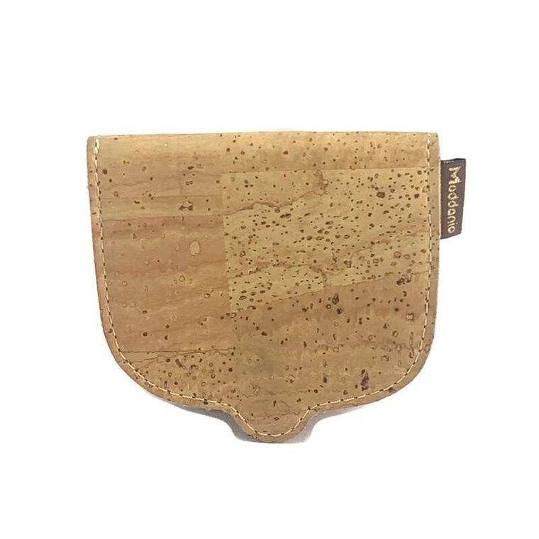 Cork Coin Pouch for Men, Vegan Leather Coin Purse for Him, Cork Purse and Change Pouch - Natural Moddanio