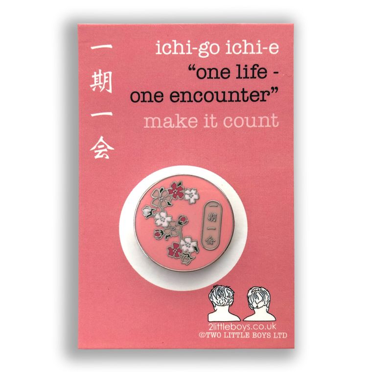 Make Each Day Count Japanese Cherry Blossom Enamel Pin The Chiswick Gift Company