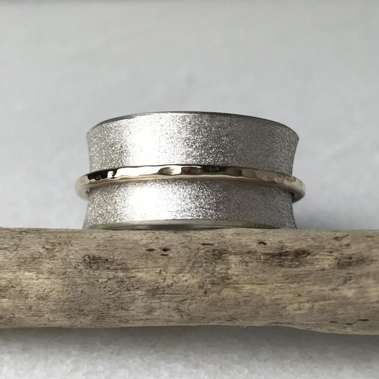 Frosted Spinning Ring Lindsay McDowall Jewellery