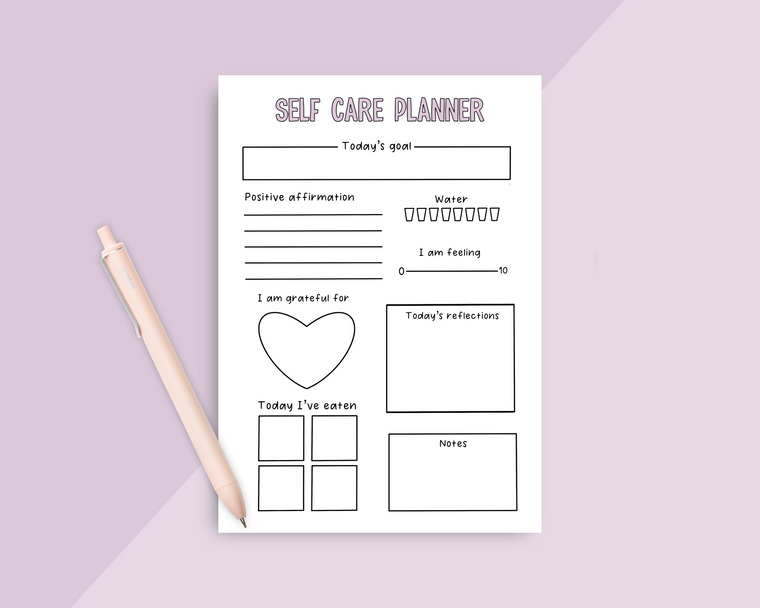 A5 Self Care Planner Self Love Shop