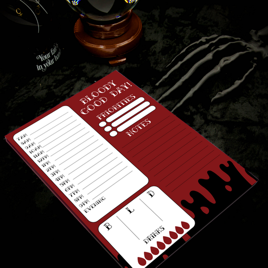 Blood Drip A5 Daily Planner Vampire Stationery The Gothic Stationery Company