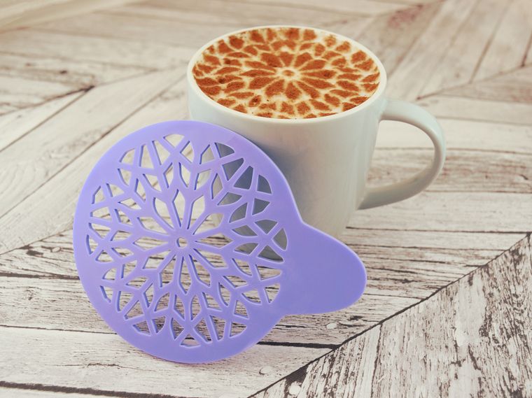 Geometric Mandala Coffee Stencil, perfect for Mother's Day Butler & Grace