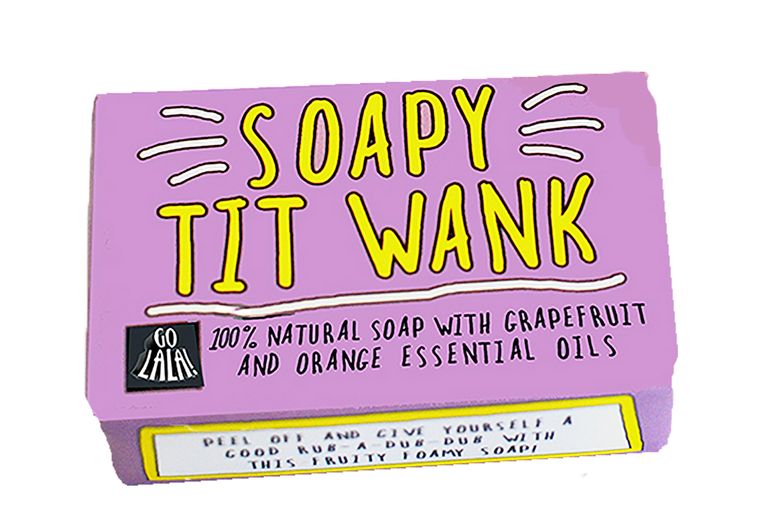 Soapy Tit Wank Soap Bar - Funny Rude Gift Aromatherapy Vegan Award Winning Go La La