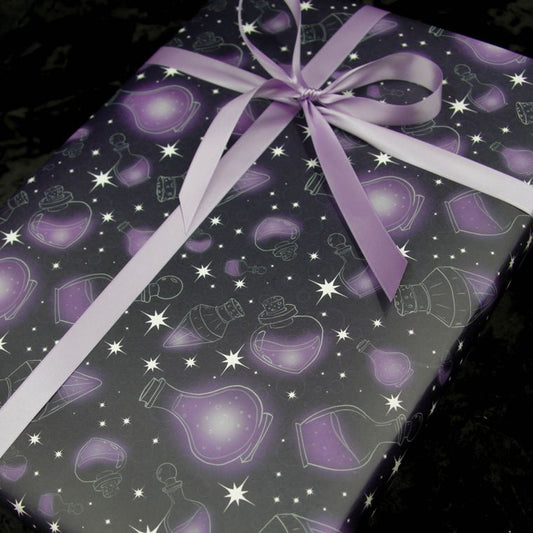 Purple Potion Wrapping Paper Gothic Gift Wrap The Gothic Stationery Company