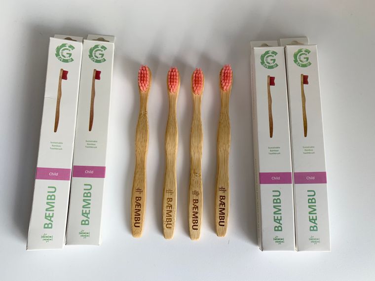 The Kids Bamboo Toothbrush - Pink Conscious Generation