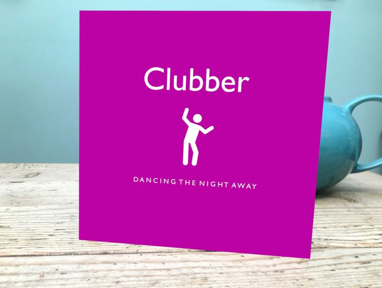 Clubber Birthday Card / Clubbing Fan Card / Clubber Birthday / Raver Greetings Card Speak To Me Gabriel