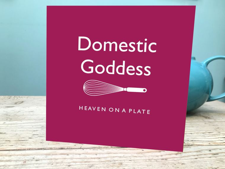 Domestic Goddess Birthday Card / Wonderful CookThank You Card / Amazing Woman Birthday Card Speak To Me Gabriel