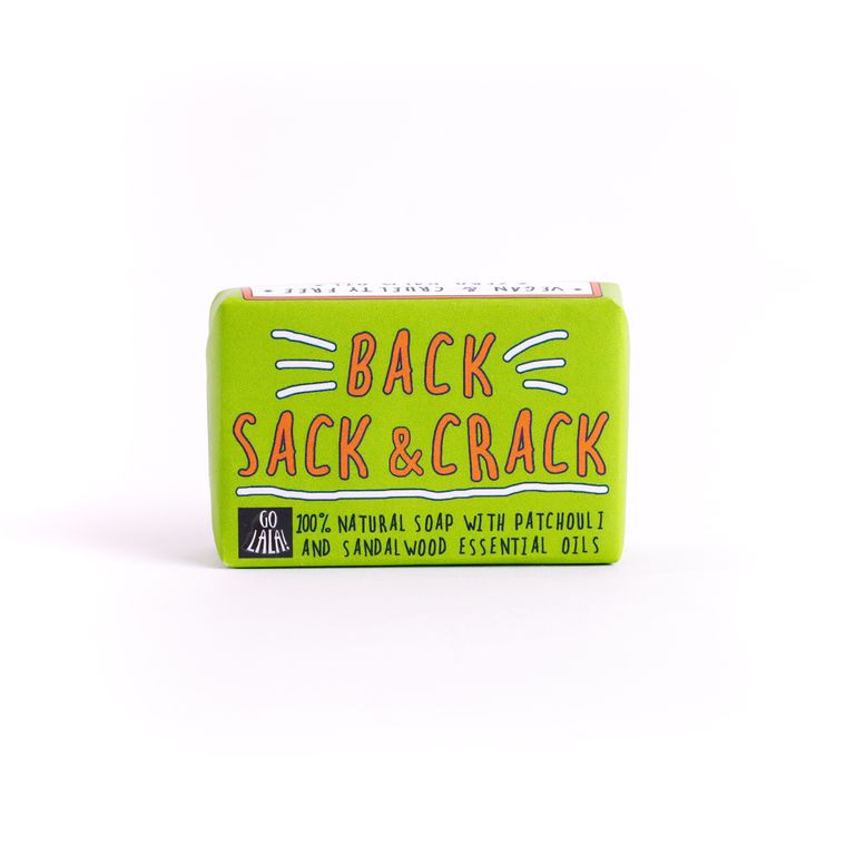 Back, Sack & Crack Soap Bar - Funny Rude Gift Aromatherapy Vegan Award Winning Go La La