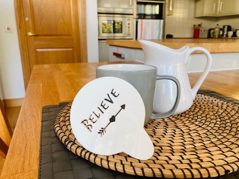 Believe Coffee Stencil Butler & Grace