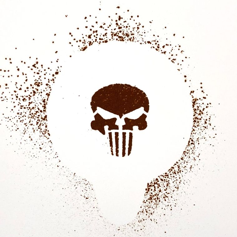 Punisher Skull Coffee Stencil Butler & Grace