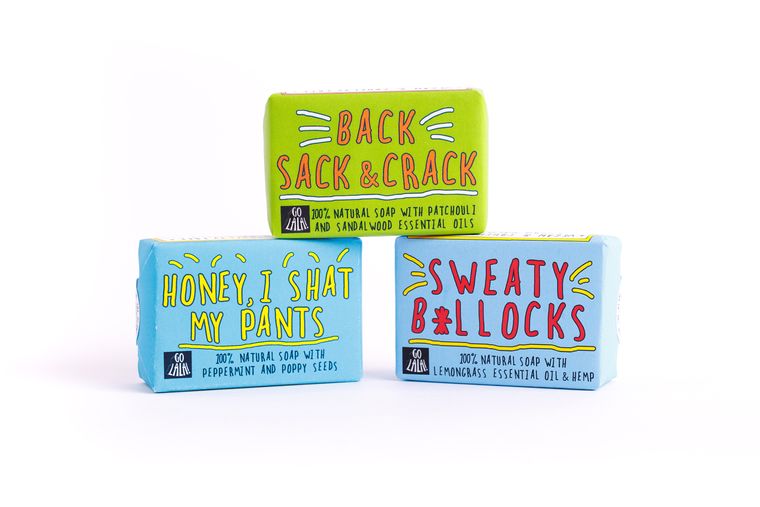 Back, Sack & Crack Soap Bar - Funny Rude Gift Aromatherapy Vegan Award Winning Go La La