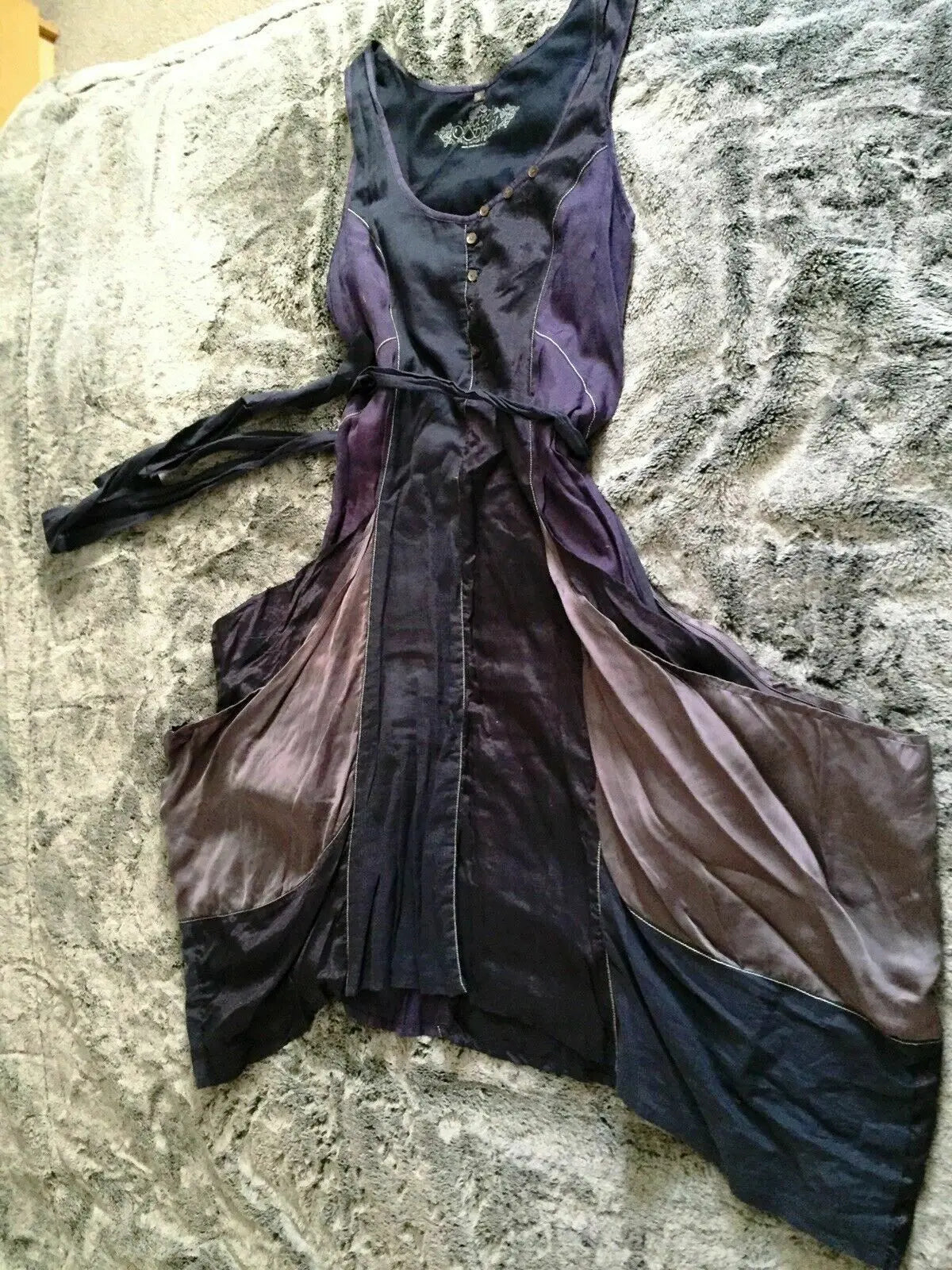 purple,Joe Browns Sacred spirit Ladies Dress Size 8, fit & flare.unusual,silky Joe Browns