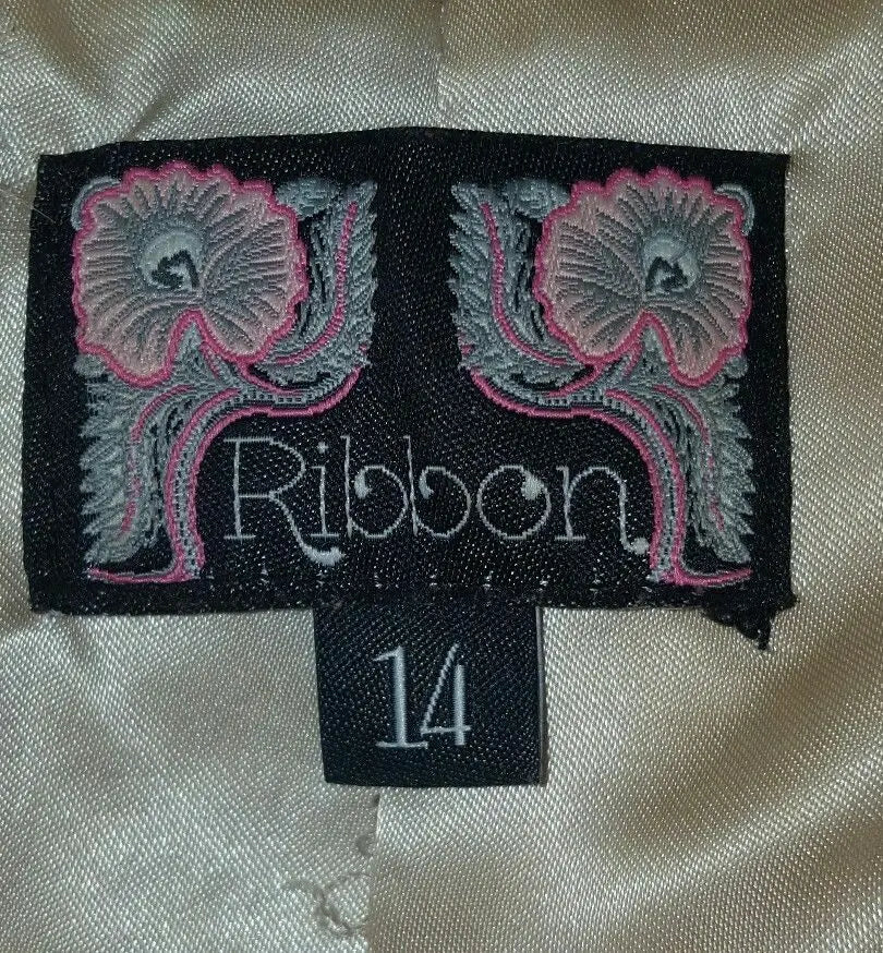 "Ribbon" fluffy winter coat size 14.unusual fastening. sumptuously fluffy & warm - Wonkey Donkey Bazaar