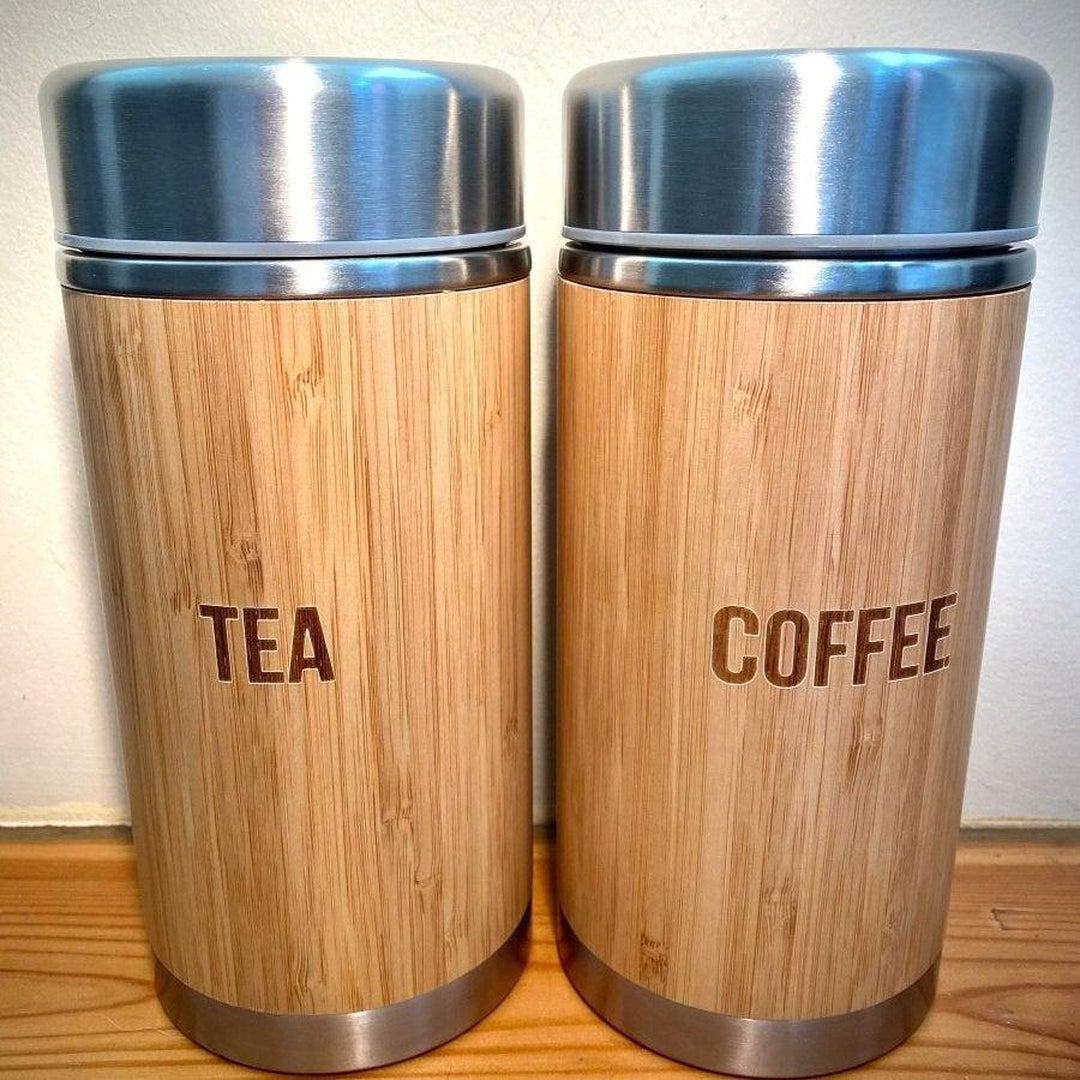Set of 2 Tea/Coffee WAKEcup Containers Global WAKEcup