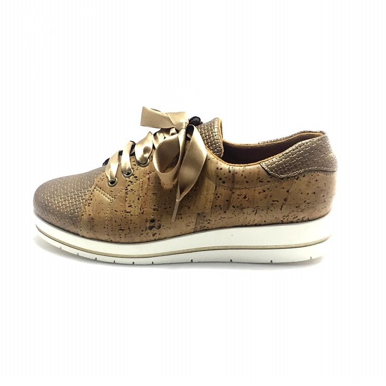 Cork Low Top Trainer Eco Tennis Sneaker Made from Cork, Womens Casual Shoe Fashion Trainers Lace Up Sneakers Moddanio