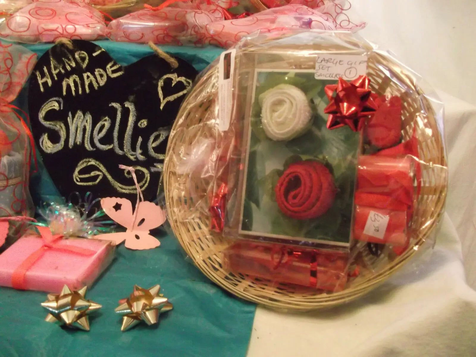 valentines day/mothers day HAND-MADE SOAP-Red Rosebasket1 GIFT SETS.perfect gift Handmade