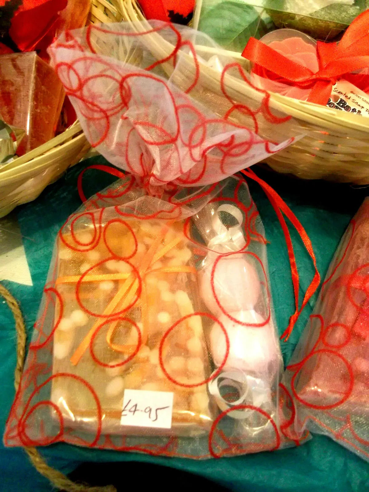 valentines day/mothers day HAND-MADE SOAP & chill pills- 4- GIFT BAGS.perfect Handmade